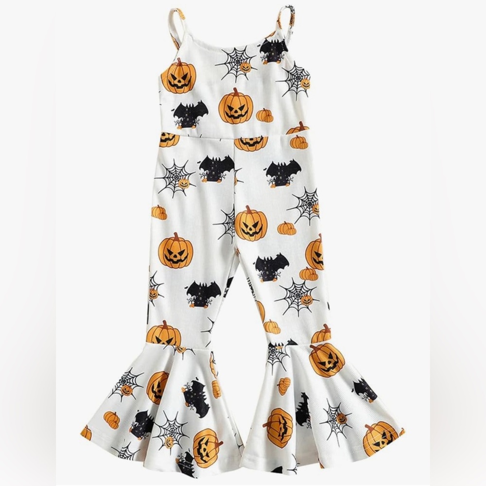 040 NIB Guodeunh Halloween Sleeveless Bell-Bottom Jumpsuit - Size: 110 (2-3Y)‎